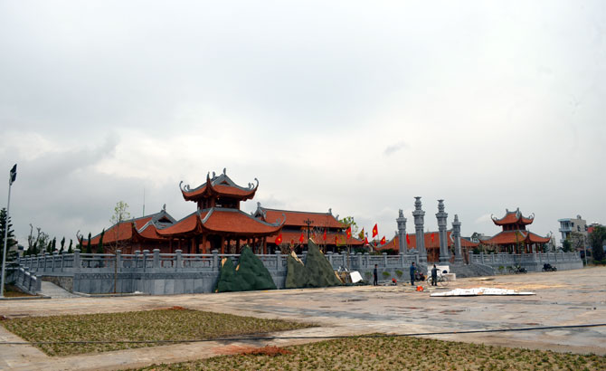 Cơ bản hoàn thành dự án xây dựng đền Xương Giang