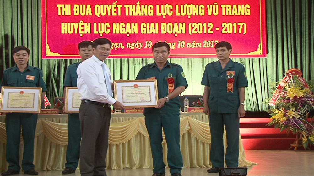 Đại hội thi đua Quyết thắng LLVT huyện Lục Ngạn