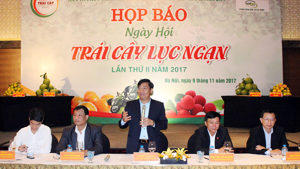 Họp báo Ngày hội Trái cây Lục Ngạn tại Hà Nội