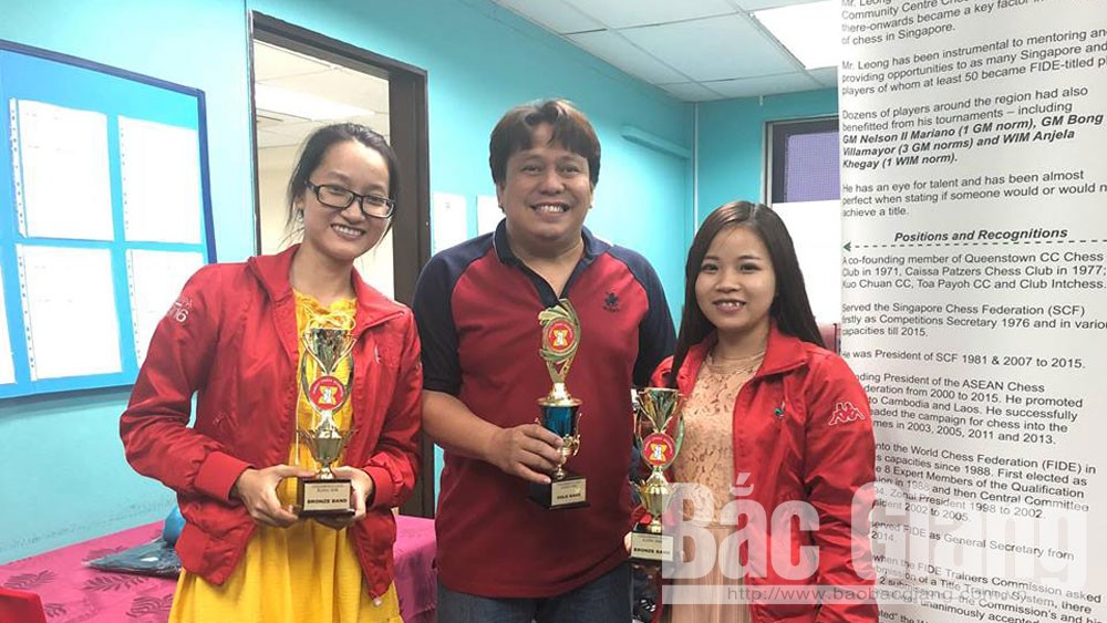 Kỳ thủ Bắc Giang giành 2 HCĐ giải cờ vua Singapore mở rộng