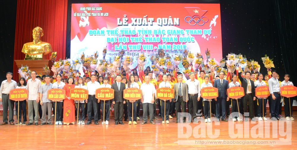 Đoàn thể thao Bắc Giang xuất quân tham dự Đại hội Thể thao toàn quốc: Phấn đấu trong tốp 20