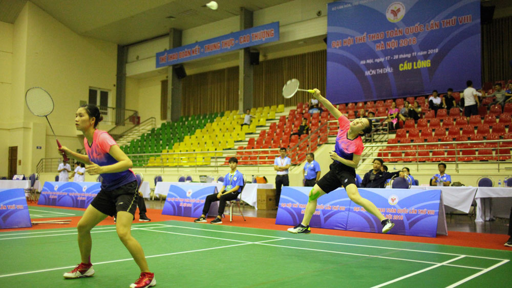 Đại hội Thể thao toàn quốc năm 2018: Bắc Giang góp mặt ở 7 trận tứ kết nội dung cá nhân môn cầu lông