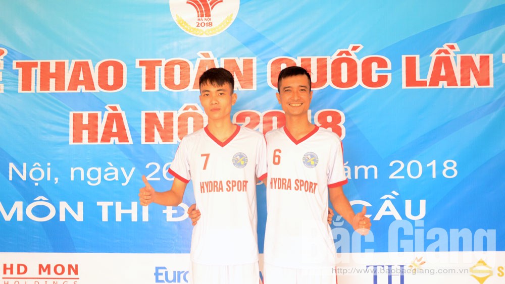 Cặp VĐV Bắc Giang Anh Tuấn – Mạnh Tú xuất sắc giành HCV đôi nam môn đá cầu tại Đại hội Thể thao toàn quốc