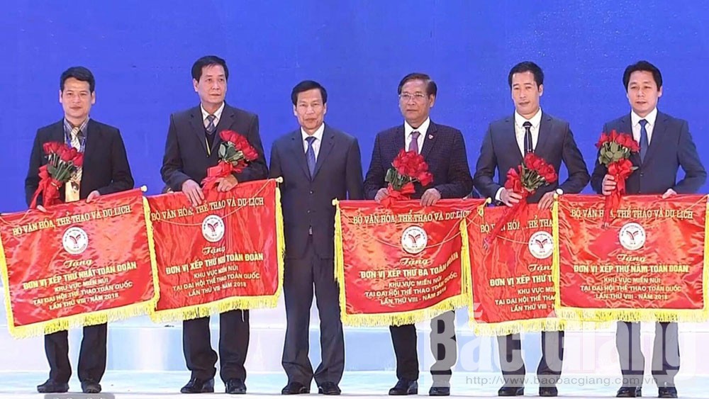 Bế mạc Đại hội Thể thao toàn quốc năm 2018: Bắc Giang giành Cờ đơn vị nhất toàn đoàn khu vực miền núi