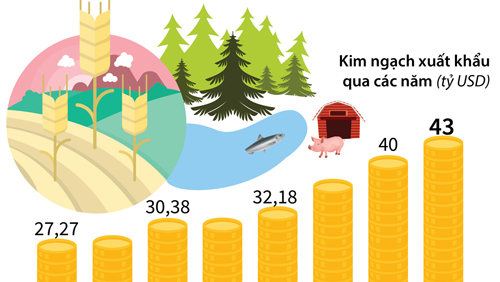 Xuất khẩu nông lâm thủy sản năm 2018 đạt mức kỷ lục