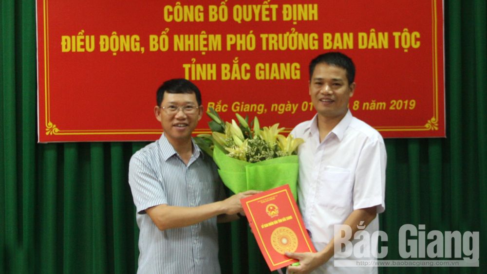 Ông Lê Bá Xuyên giữ chức Phó trưởng Ban Dân tộc tỉnh Bắc Giang