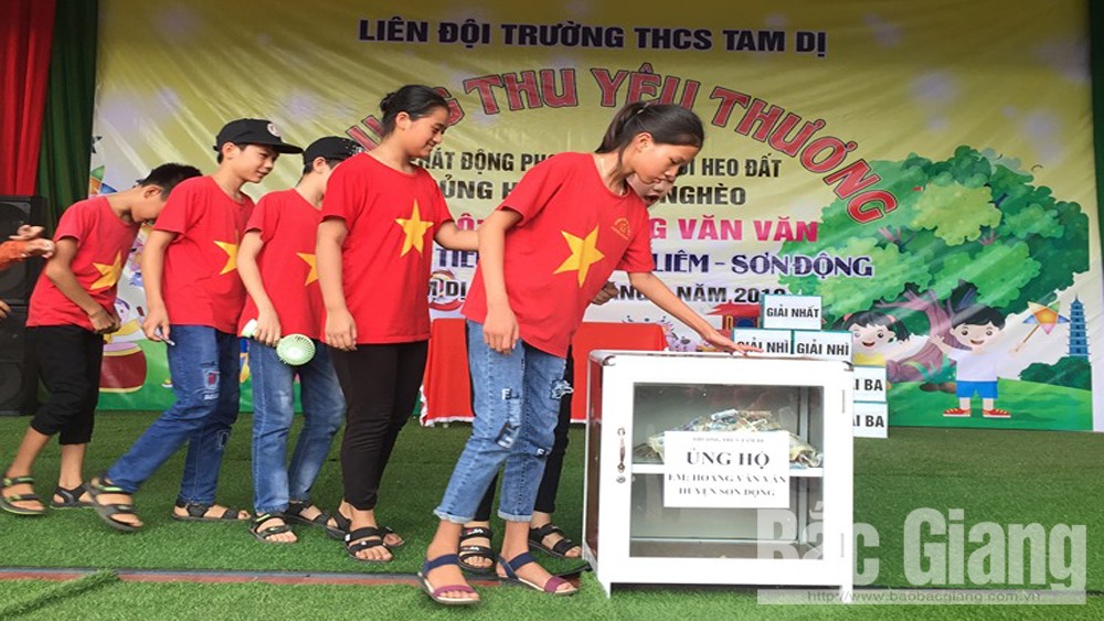 Trường THCS Tam Dị (Lục Nam): Ủng hộ học sinh Hoàng Văn Văn hơn 11 triệu đồng