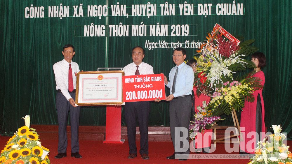 Bắc Giang: Xã Ngọc Vân (Tân Yên) đạt chuẩn nông thôn mới