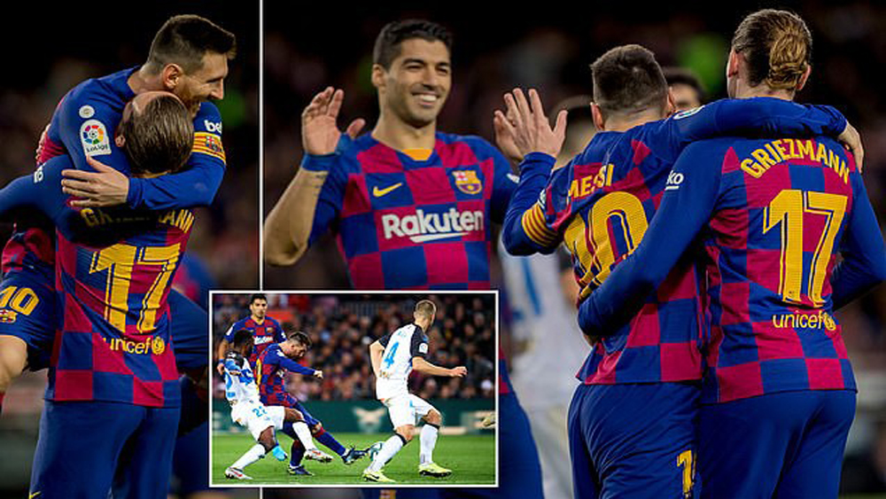 Messi - Griezmann - Suarez rủ nhau ghi bàn, Barca thắng đậm Alaves