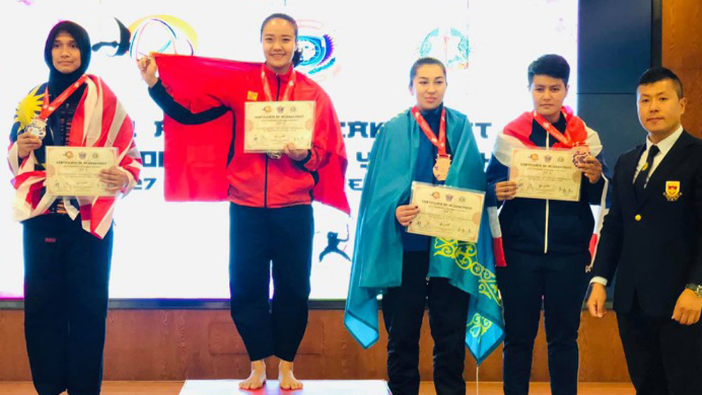 Nữ võ sĩ Pencak silat Nguyễn Thị Cẩm Nhi đoạt huy chương vàng Châu Á