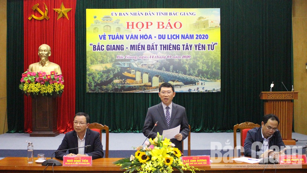 UBND tỉnh họp báo về Tuần Văn hóa-Du lịch năm 2020 “Bắc Giang- Miền đất thiêng Tây Yên Tử”