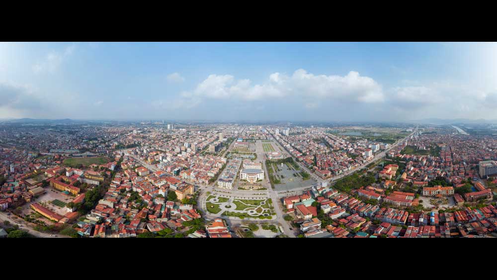 Thành phố Bắc Giang nhìn từ trên cao