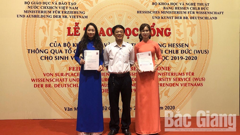 3 sinh viên Trường Cao đẳng Ngô Gia Tự Bắc Giang được trao học bổng của Đức