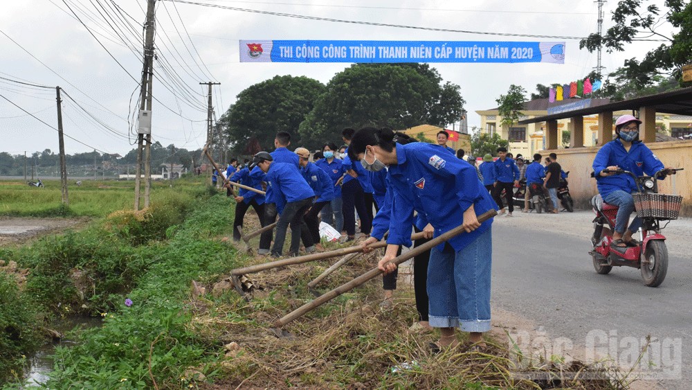 Tuổi trẻ Tân Yên thực hiện nhiều công trình, phần việc thanh niên