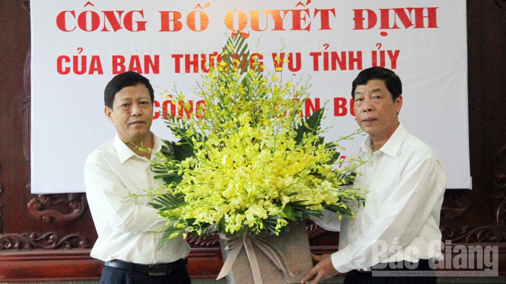 Đồng chí Tống Ngọc Bắc giữ chức Trưởng Ban Tổ chức Tỉnh ủy Bắc Giang