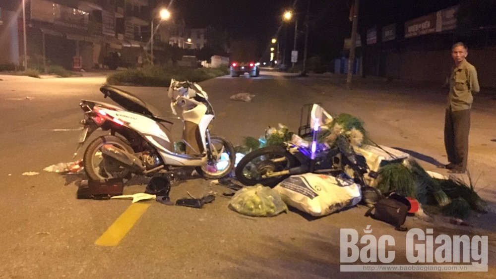 Bắc Giang: Tai nạn giao thông, hai người bị thương