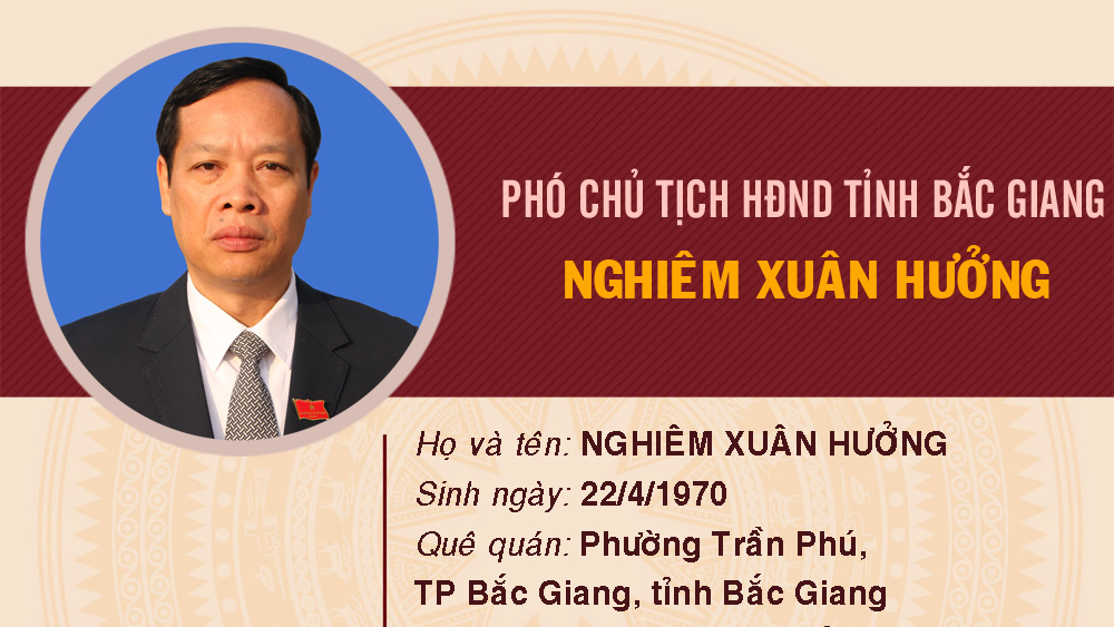 Chân dung đồng chí Nghiêm Xuân Hưởng, Tỉnh ủy viên, Phó Chủ tịch HĐND tỉnh