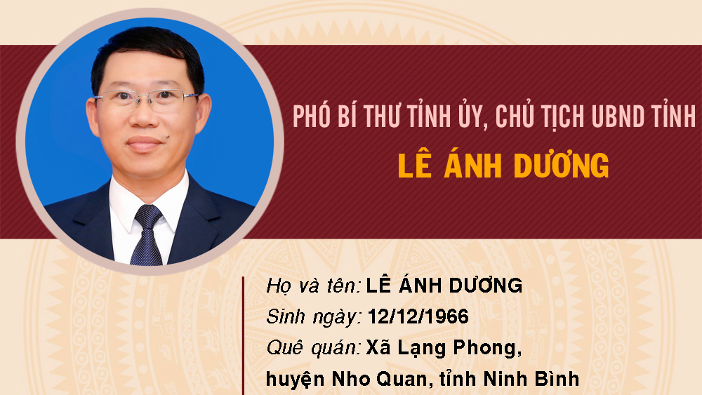 Chân dung đồng chí Lê Ánh Dương, Phó Bí thư Tỉnh ủy, Chủ tịch UBND tỉnh