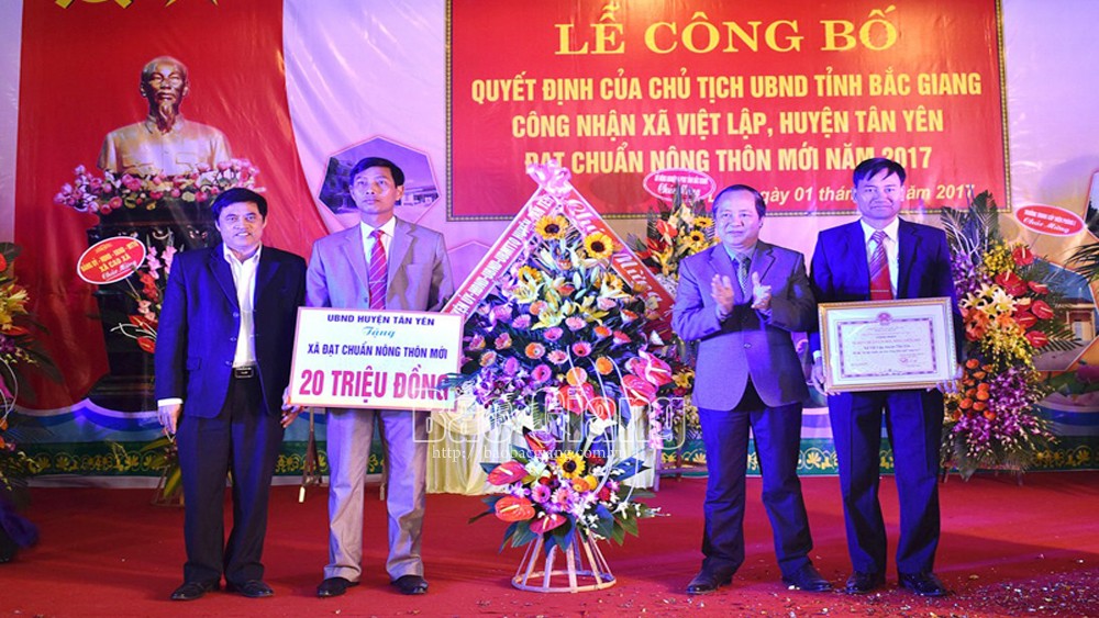 Bắc Giang: Thêm xã Việt Lập đạt chuẩn nông thôn mới nâng cao