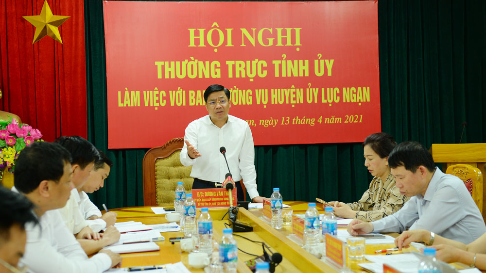 Bí thư Tỉnh ủy Dương Văn Thái: Lục Ngạn tập trung phát triển kinh tế xanh, lấy nông nghiệp là trọng tâm gắn với các loại hình du lịch