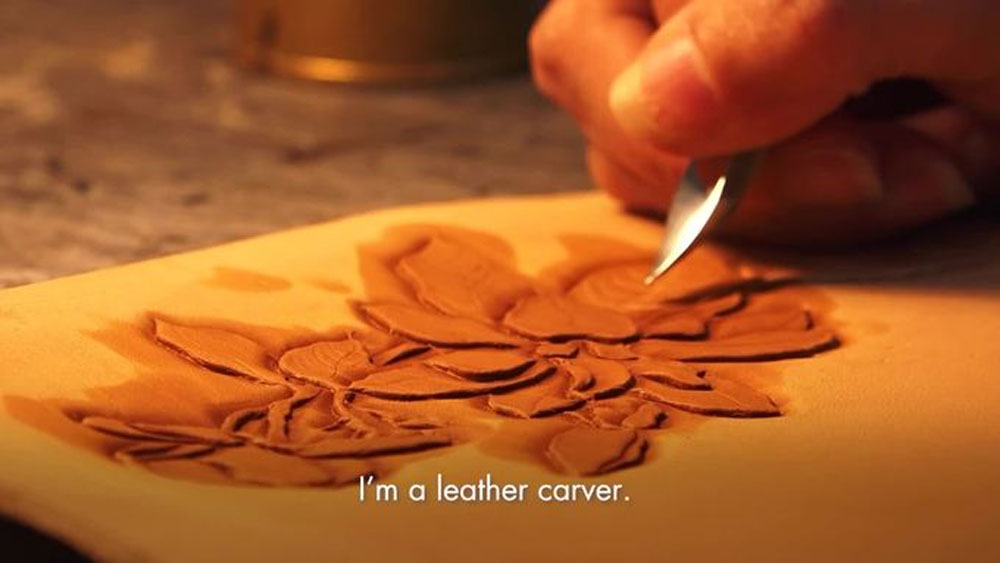 Leather carving artist puts soul into cowhide