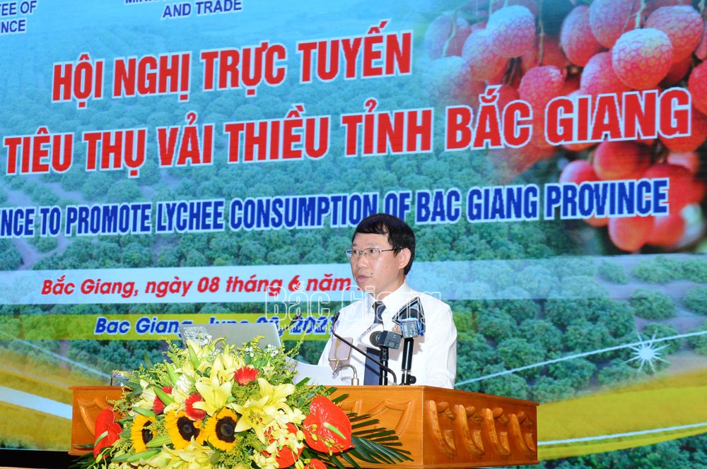 Chủ tịch UBND tỉnh Lê Ánh Dương: Bắc Giang cam kết tạo mọi điều kiện thuận lợi nhất cho tiêu thụ vải thiều
