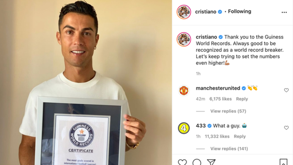 Ronaldo nhận Kỷ lục Thế giới Guinness