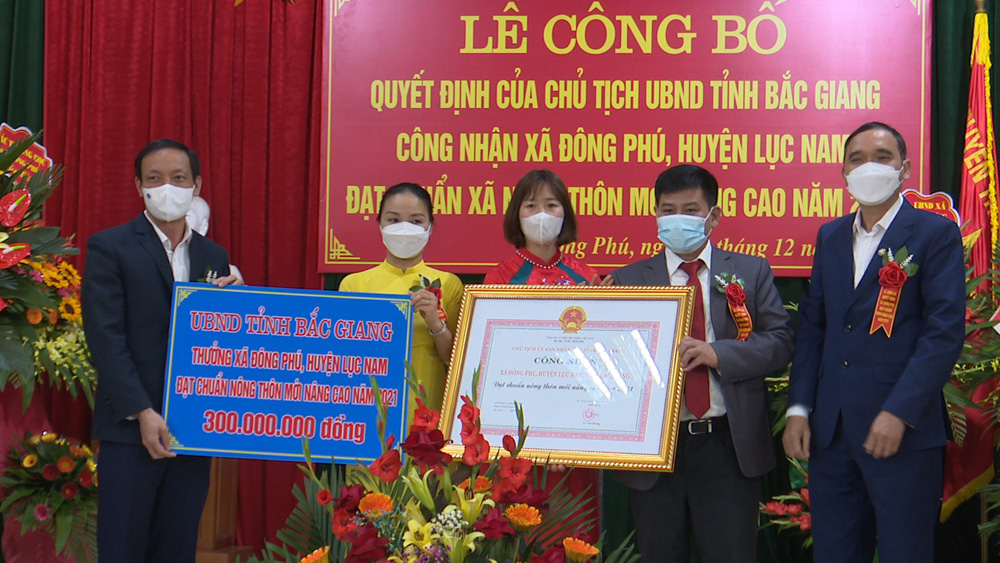 Đông Phú được công nhận đạt chuẩn xã nông thôn mới nâng cao