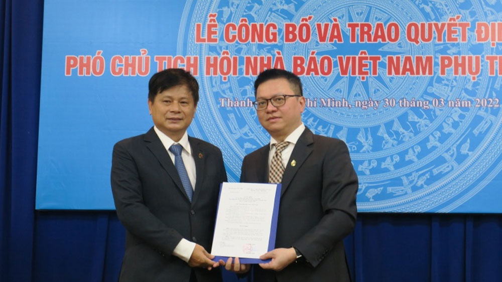 Ông Trần Trọng Dũng làm Phó Chủ tịch Hội Nhà báo Việt Nam phụ trách phía Nam