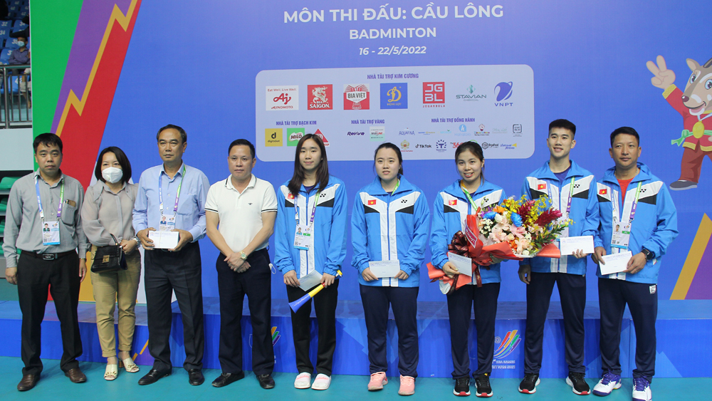 Công ty cổ phần đầu tư 379 sẽ thưởng nóng 200 triệu cho VĐV Bắc Giang giành HCV môn cầu lông SEA Games 31