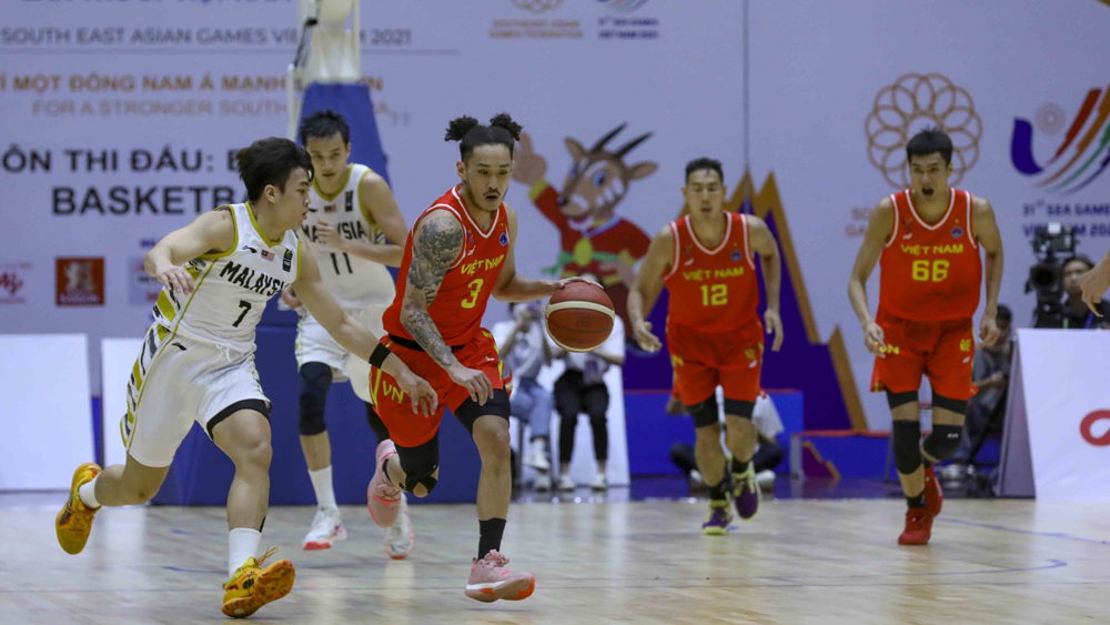 Đội tuyển bóng rổ nam Việt Nam thắng cách biệt Malaysia