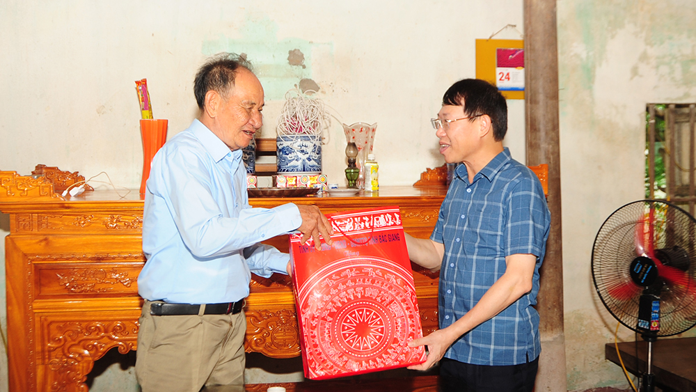 Chủ tịch UBND tỉnh Lê Ánh Dương thăm, tặng quà thương binh, bệnh binh huyện Lạng Giang