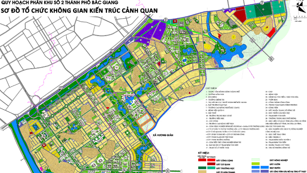 Phê duyệt điều chỉnh cục bộ Quy hoạch phân khu số 2, TP Bắc Giang