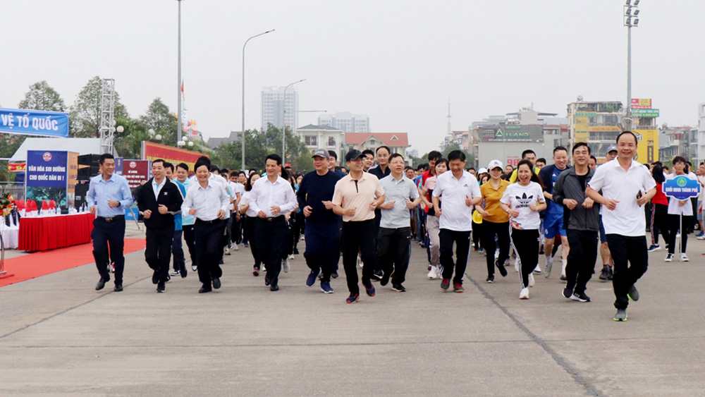 Hơn 1 nghìn cán bộ, người dân TP Bắc Giang tham gia Ngày chạy Olympic vì sức khỏe toàn dân