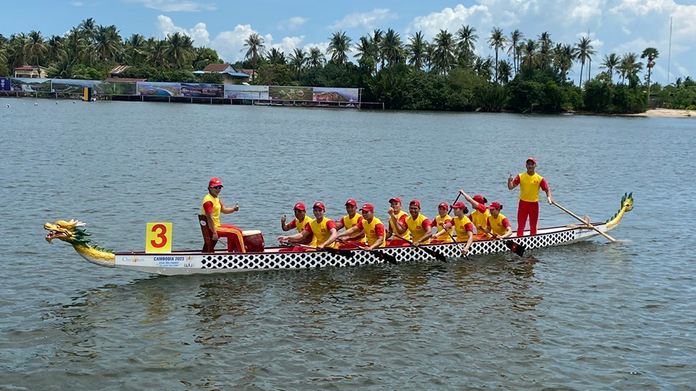 SEA Games 32: Đua thuyền truyền thống Việt Nam sớm hoàn thành chỉ tiêu