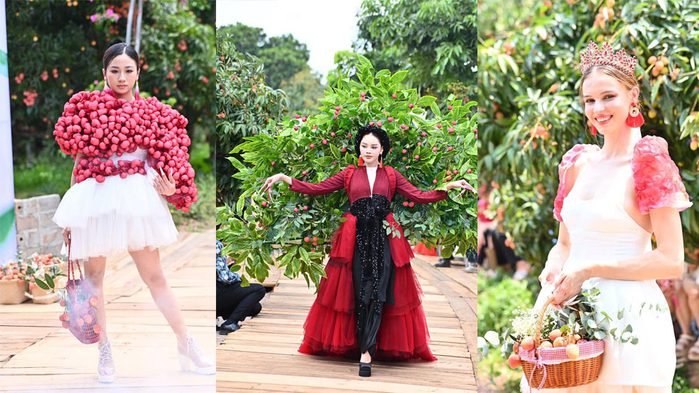 Fashion show at Luc Ngan lychee garden