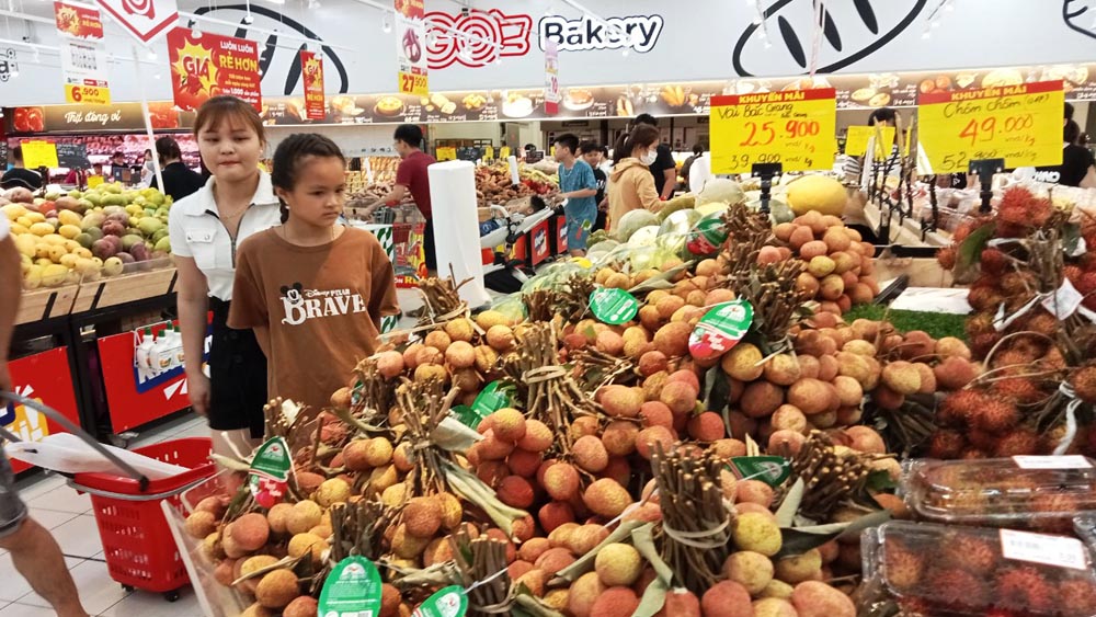 Bắc Giang: Hơn 100 tấn vải thiều tiêu thụ qua hệ thống siêu thị
