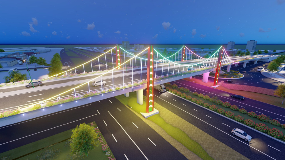 Gần 420 tỷ đồng xây dựng cầu vượt từ KĐT Tây Nam sang khu trung tâm Logistics quốc tế TP Bắc Giang