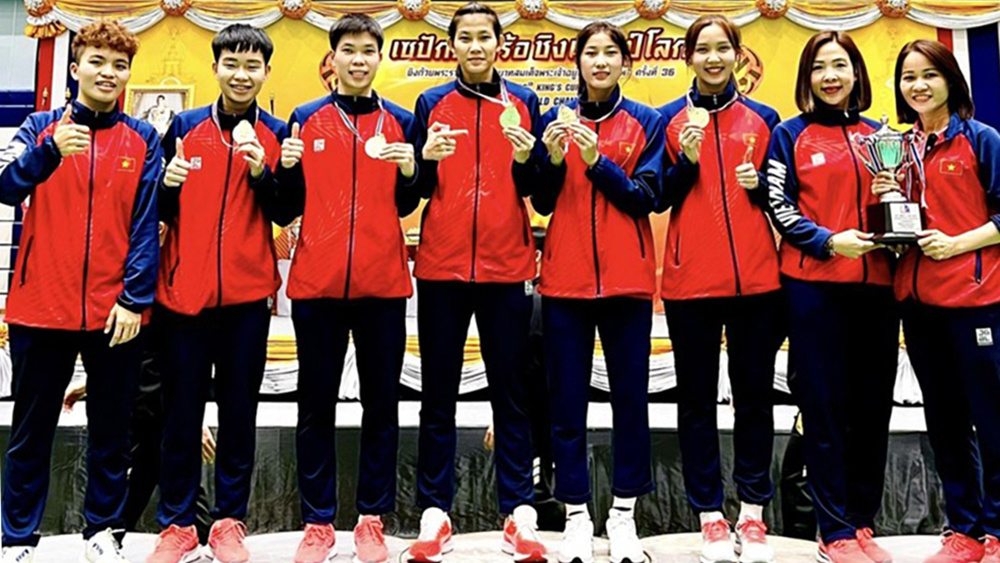 Cầu mây nữ Việt Nam bảo vệ thành công chức vô địch thế giới