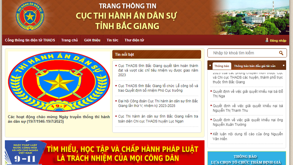 Tổ chức Cuộc thi trực tuyến “Tìm hiểu quy định của pháp luật về thi hành án dân sự”