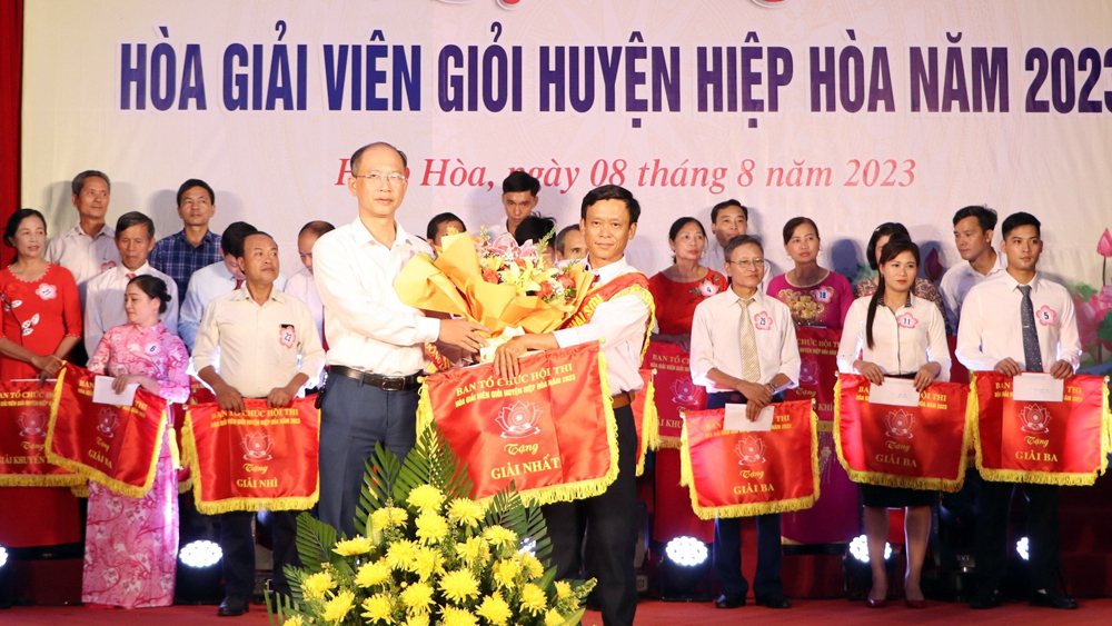 Đội xã Thái Sơn giành giải Nhất Hội thi “Hòa giải viên giỏi” huyện Hiệp Hòa