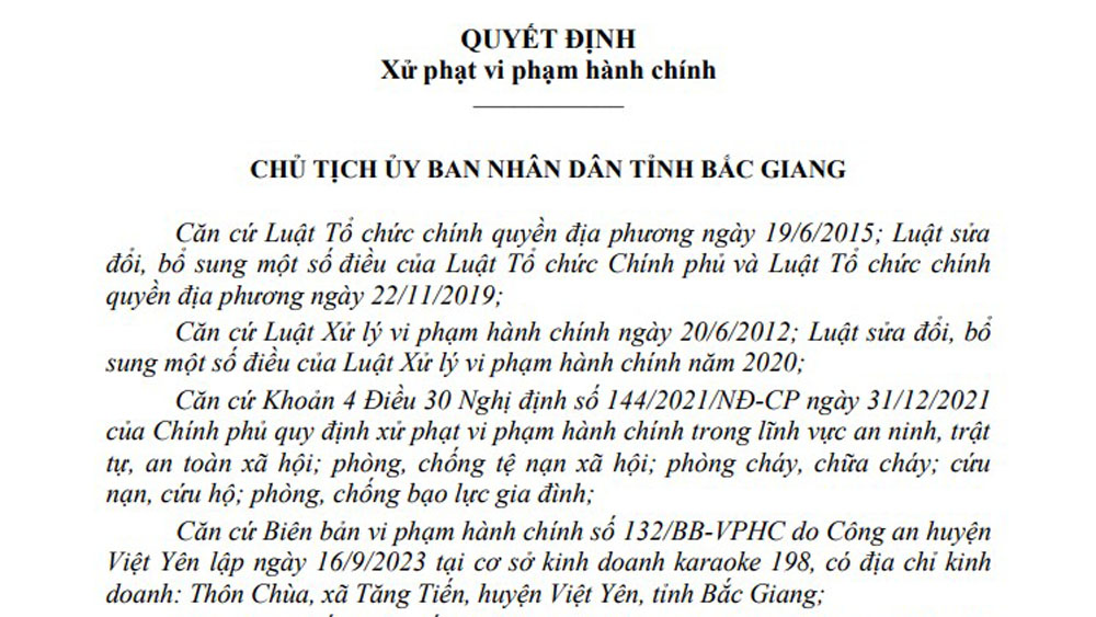 Hoạt động "chui" khi không bảo đảm an toàn phòng cháy, cơ sở karaoke bị phạt 50 triệu đồng