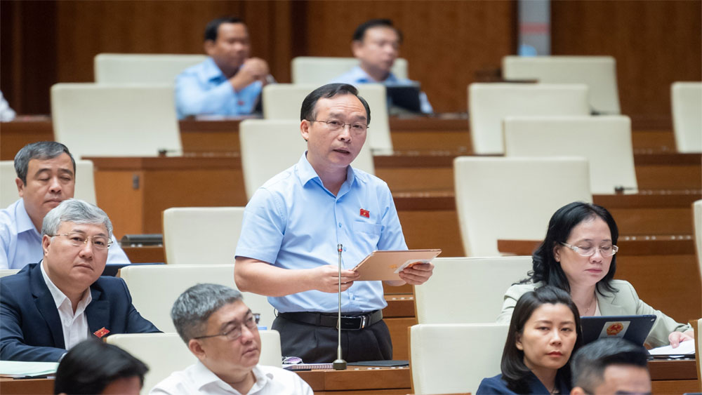 Đại biểu Trần Văn Tuấn, Đoàn Bắc Giang chất vấn Bộ trưởng Bộ Tài chính Hồ Đức Phớc