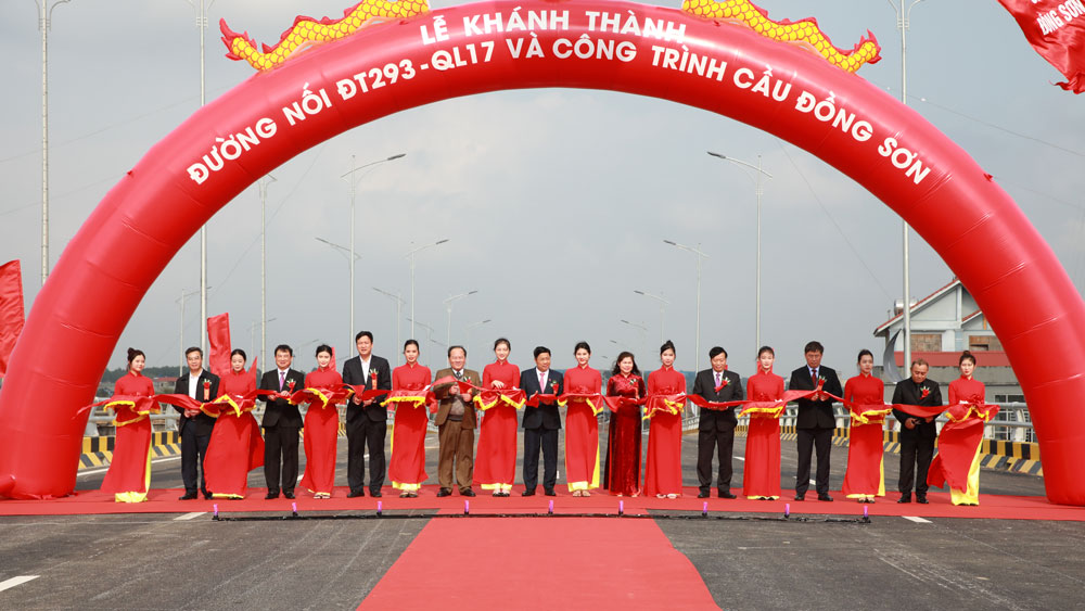 Bắc Giang: Khánh thành đường nối ĐT 293 - QL 17 và cầu Đồng Sơn (mở rộng)