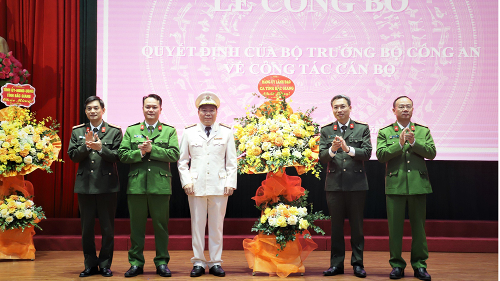 Thượng tá Trần Thế Cường được bổ nhiệm làm Phó Giám đốc Công an tỉnh Bắc Giang