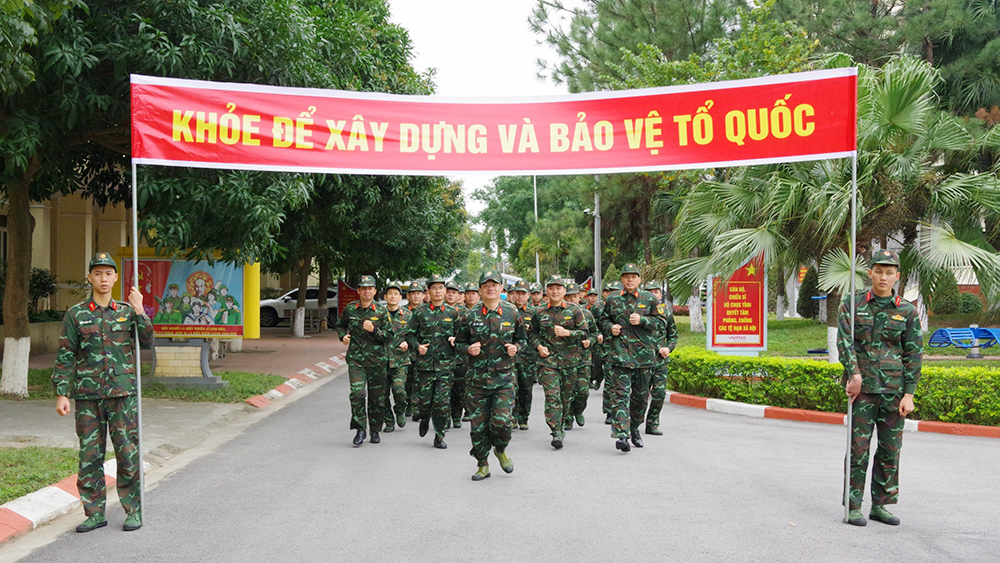 Bộ CHQS tỉnh Bắc Giang hưởng ứng “Ngày chạy thể thao quân sự”