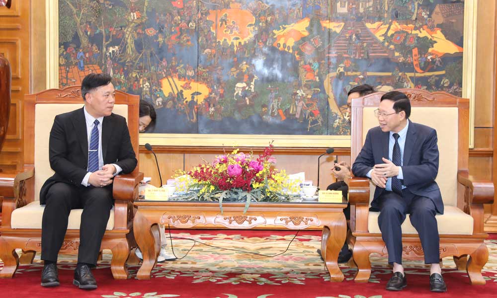 Chủ tịch UBND tỉnh Bắc Giang Lê Ánh Dương tiếp xã giao Tham tán Công sứ Trung Quốc tại Việt Nam