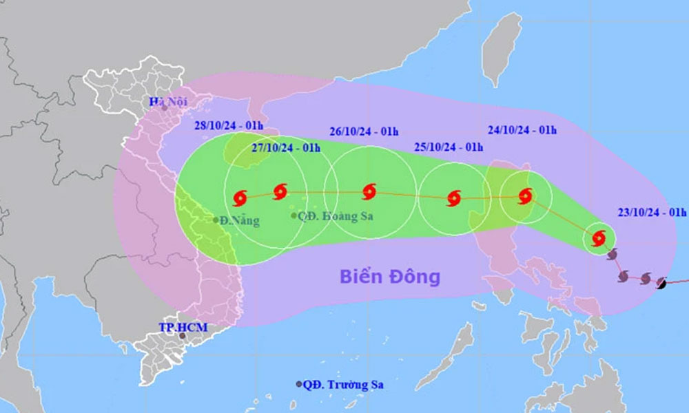  Bão Trà Mi liên tục tăng cấp trước khi vào Biển Đông