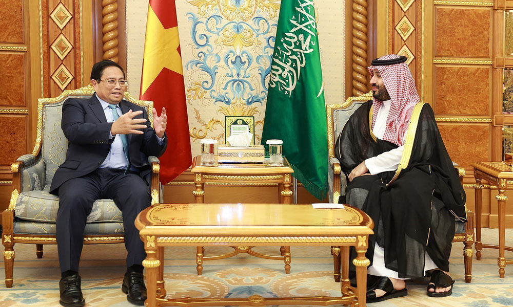  Thủ tướng Phạm Minh Chính hội đàm với Hoàng Thái tử, Thủ tướng Saudi Arabia