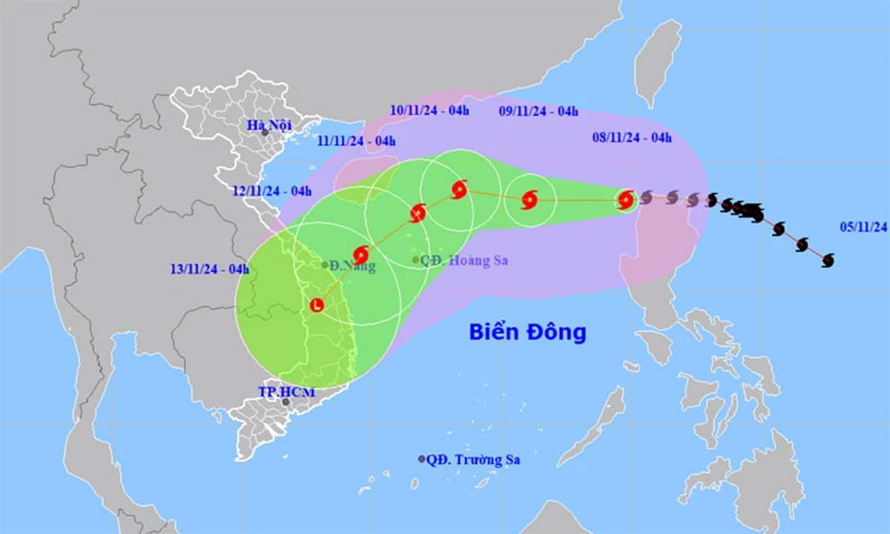  Bão Yinxing vào Biển Đông trở thành cơn bão số 7